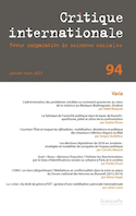 Critique internationale, no 94